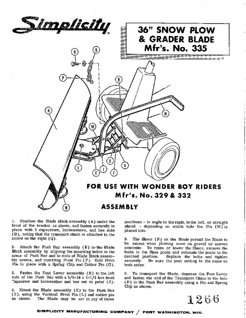 Simplicity 335 Assembly instructions
