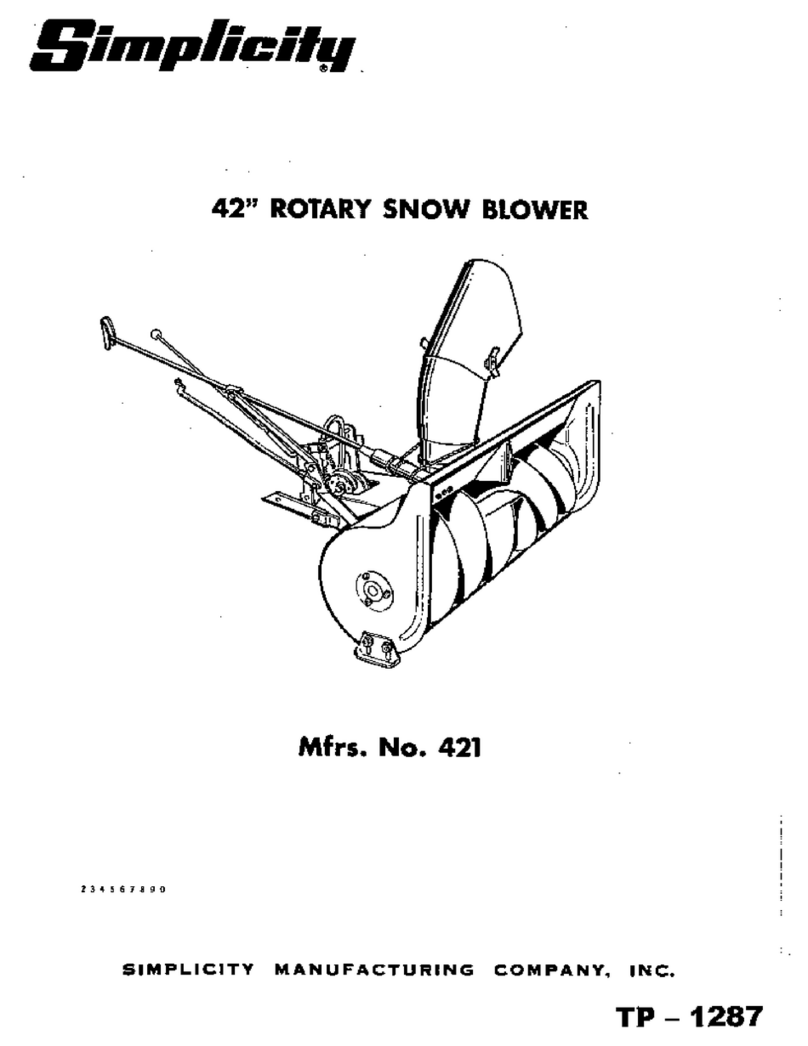 Simplicity 421 Operator's manual