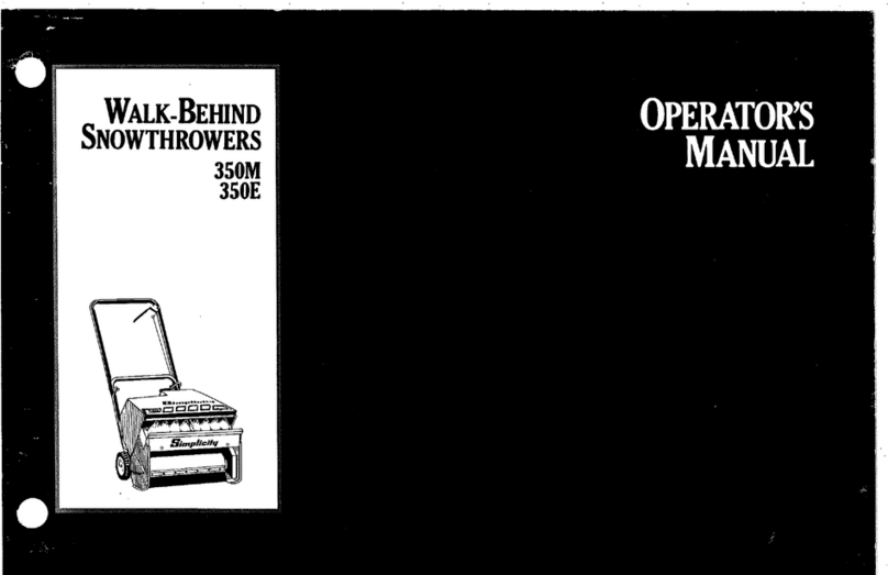 Simplicity 350E Operator's manual