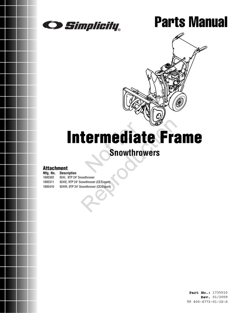 Simplicity 1696302 parts manual