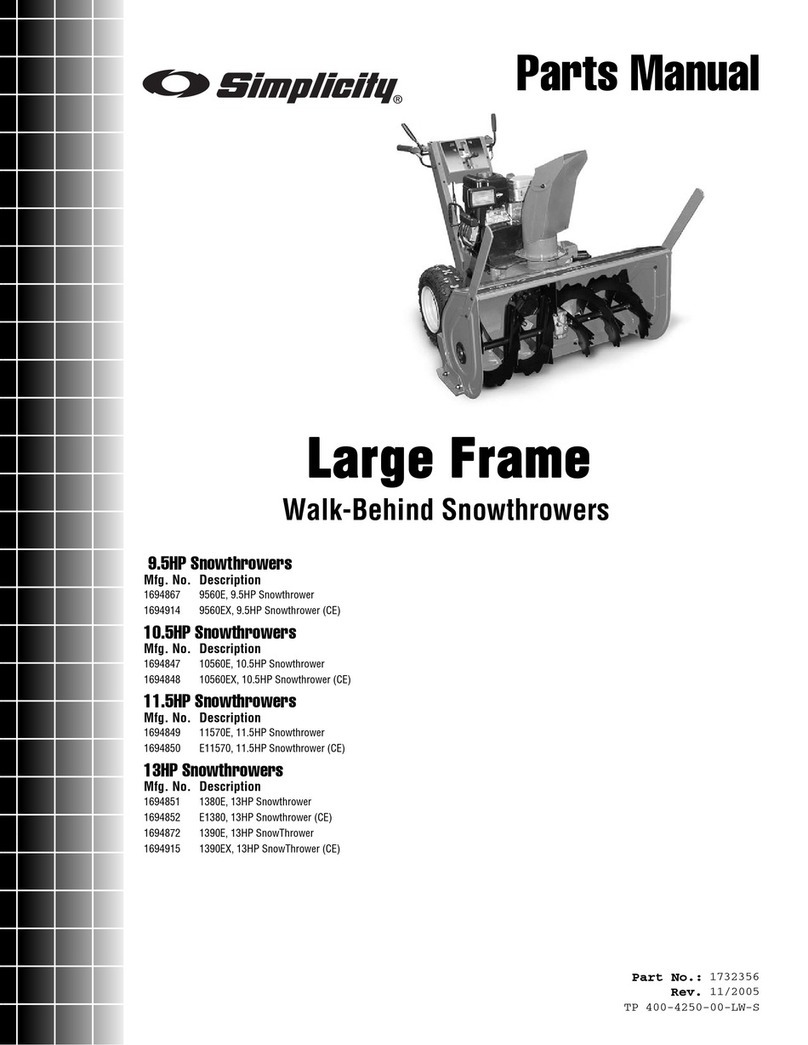 Simplicity 1694847 parts manual