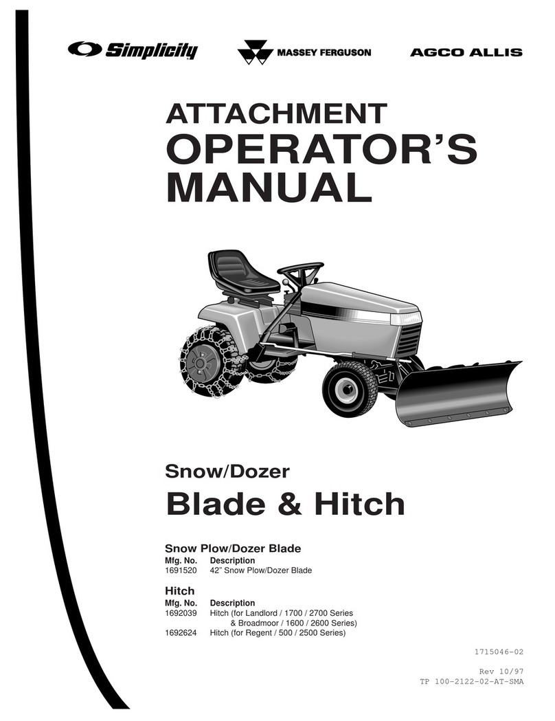 Simplicity Hitch 1692039 Operator's manual