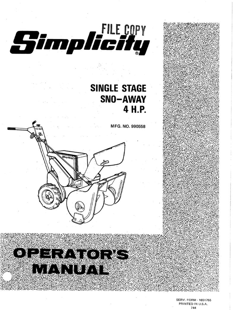 Simplicity 990558 Operator's manual