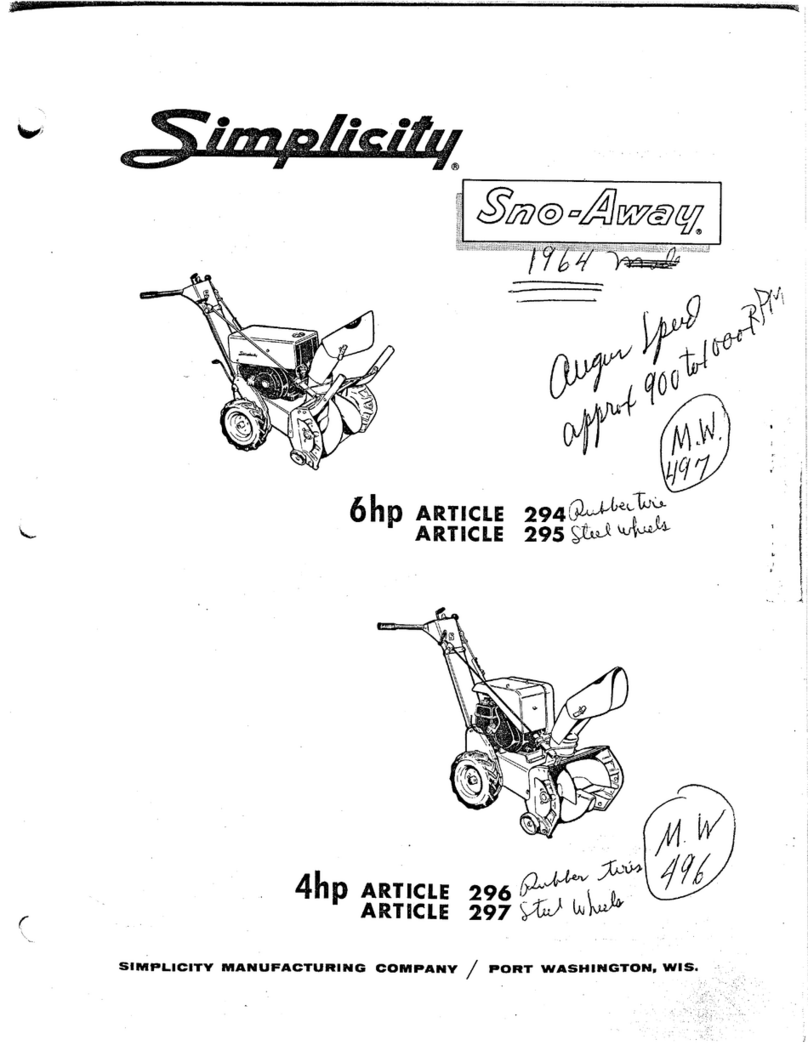 Simplicity Article 294 User manual Simplicity Article 294 User manual