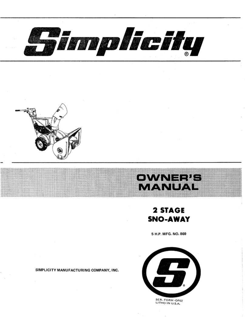 Simplicity 869 owner's manual