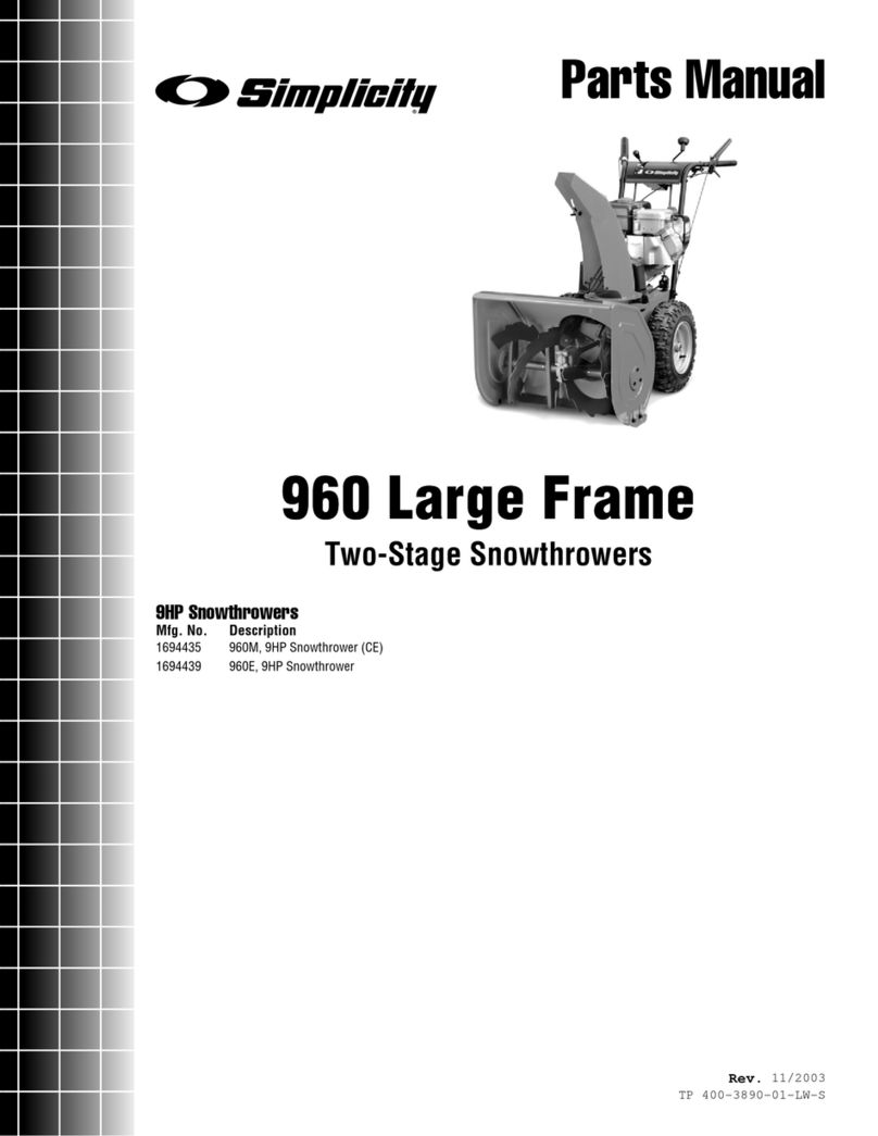 Simplicity 960 parts manual