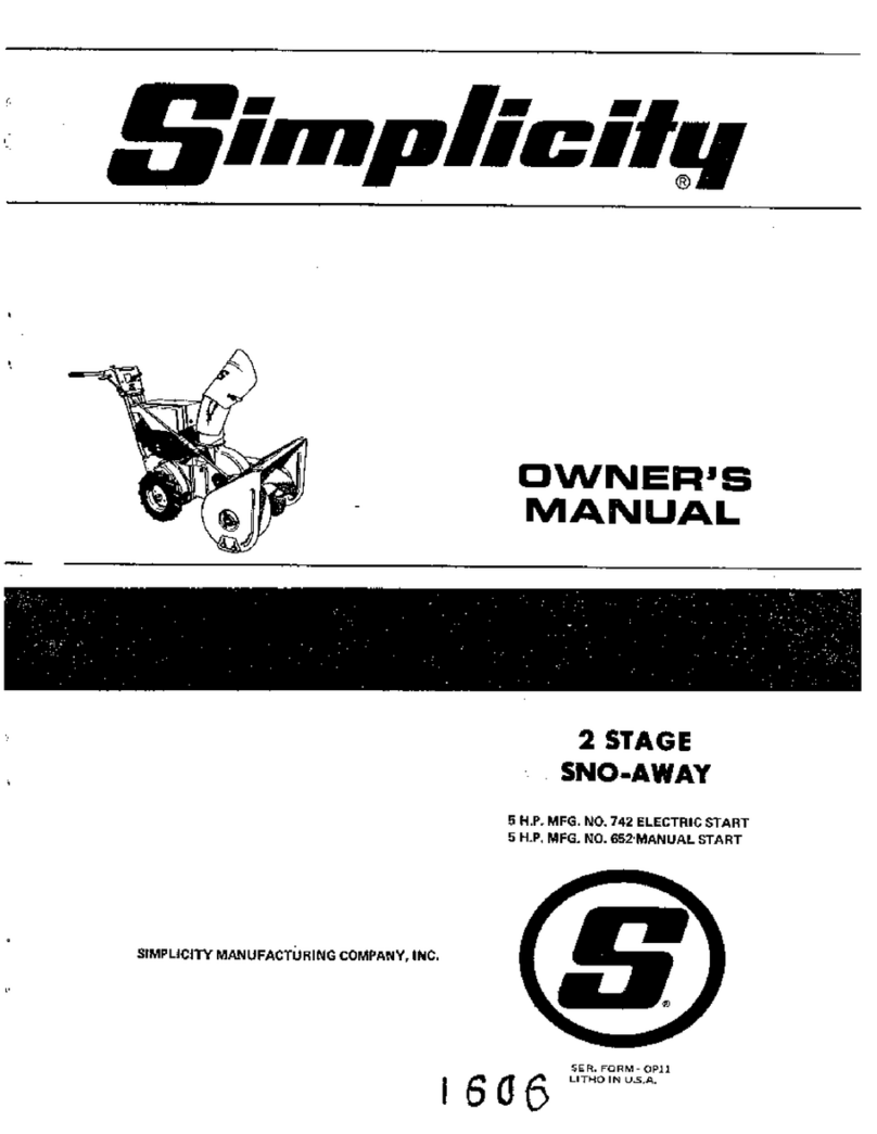 Simplicity 652 User manual