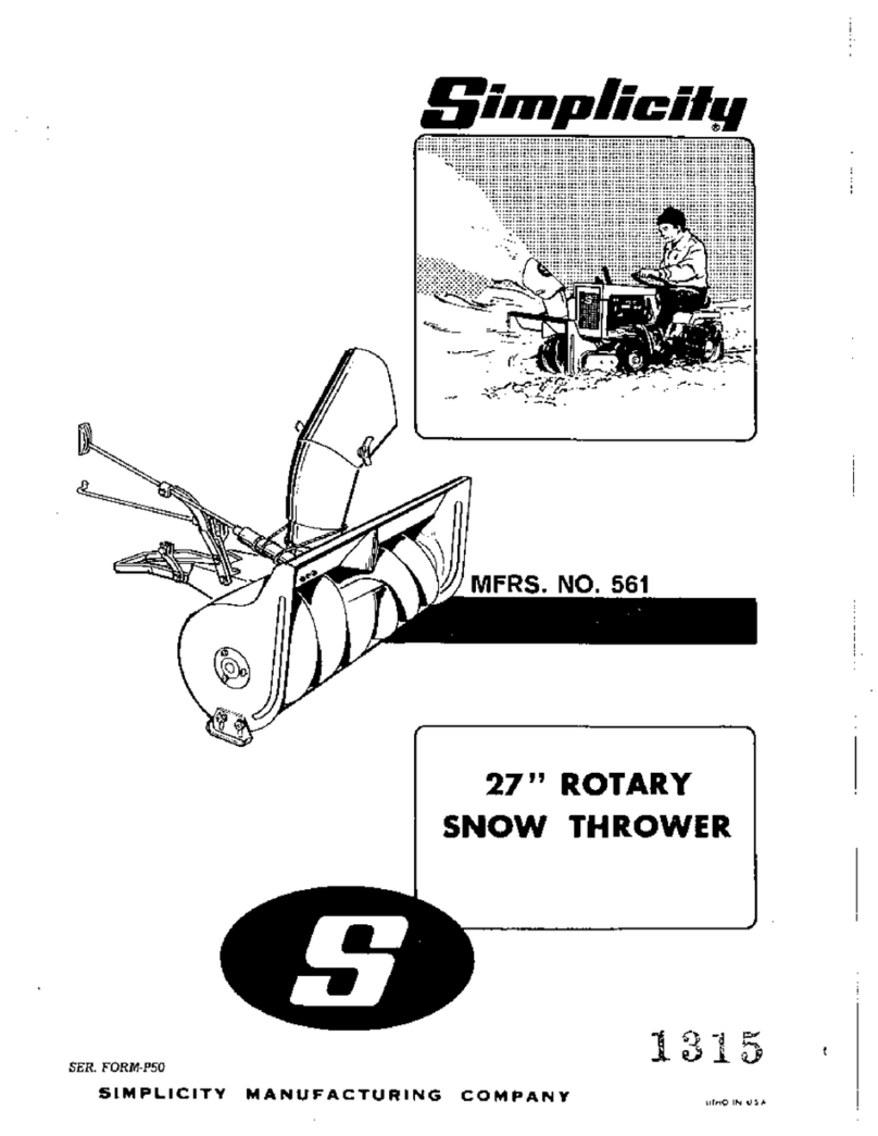Simplicity 561 User manual