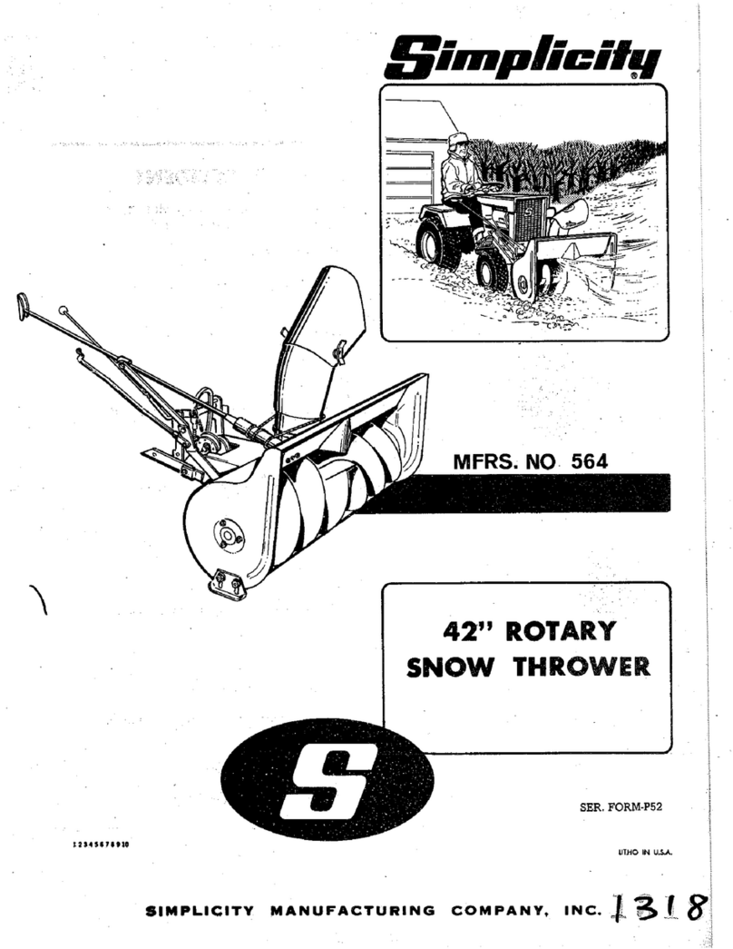 Simplicity 564 User manual