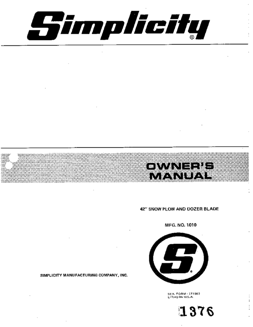 Simplicity 1010 owner's manual
