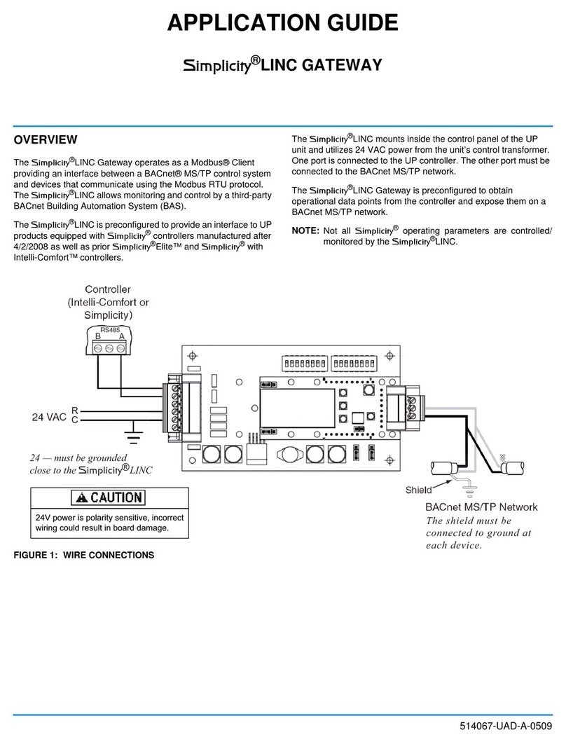 York LINC GATEWAY 514067-UAD-A-0509 Application guide York LINC GATEWAY 514067-UAD-A-0509 Application guide