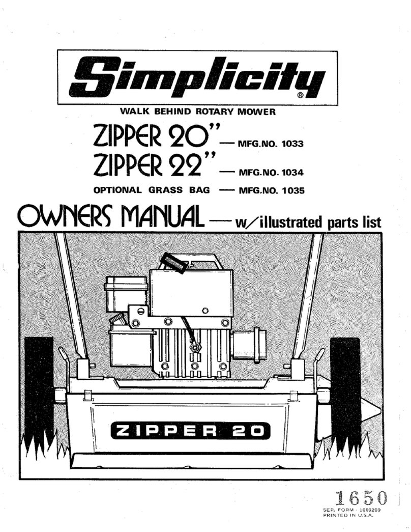 Simplicity Zipper 1033 User manual