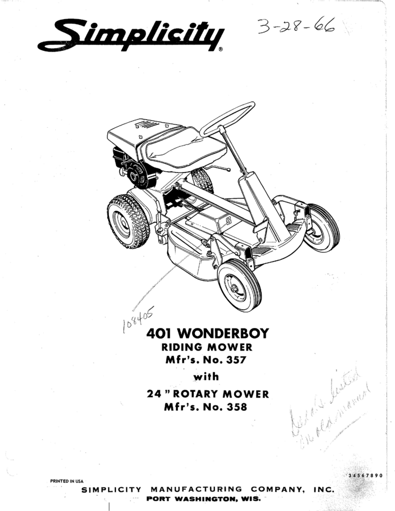 Simplicity Wonderboy 401 User manual