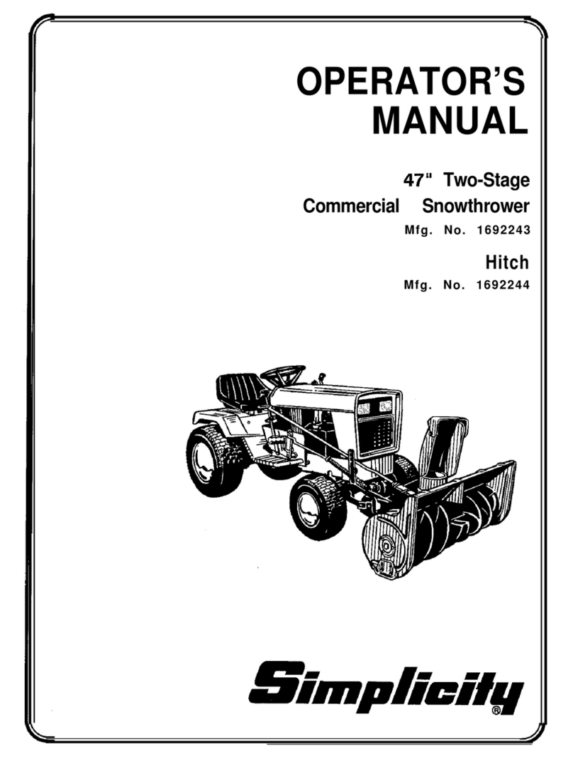 Simplicity 1692243 Operator's manual