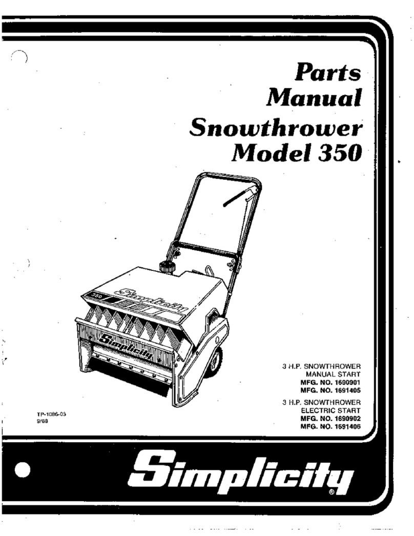 Simplicity 1690901 parts manual