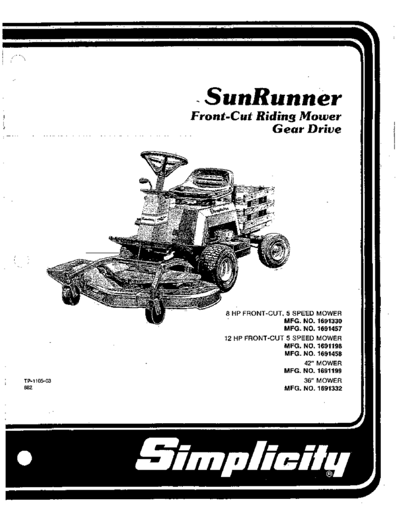 Simplicity SunRunner 1691198 User manual Simplicity SunRunner 1691198 User manual