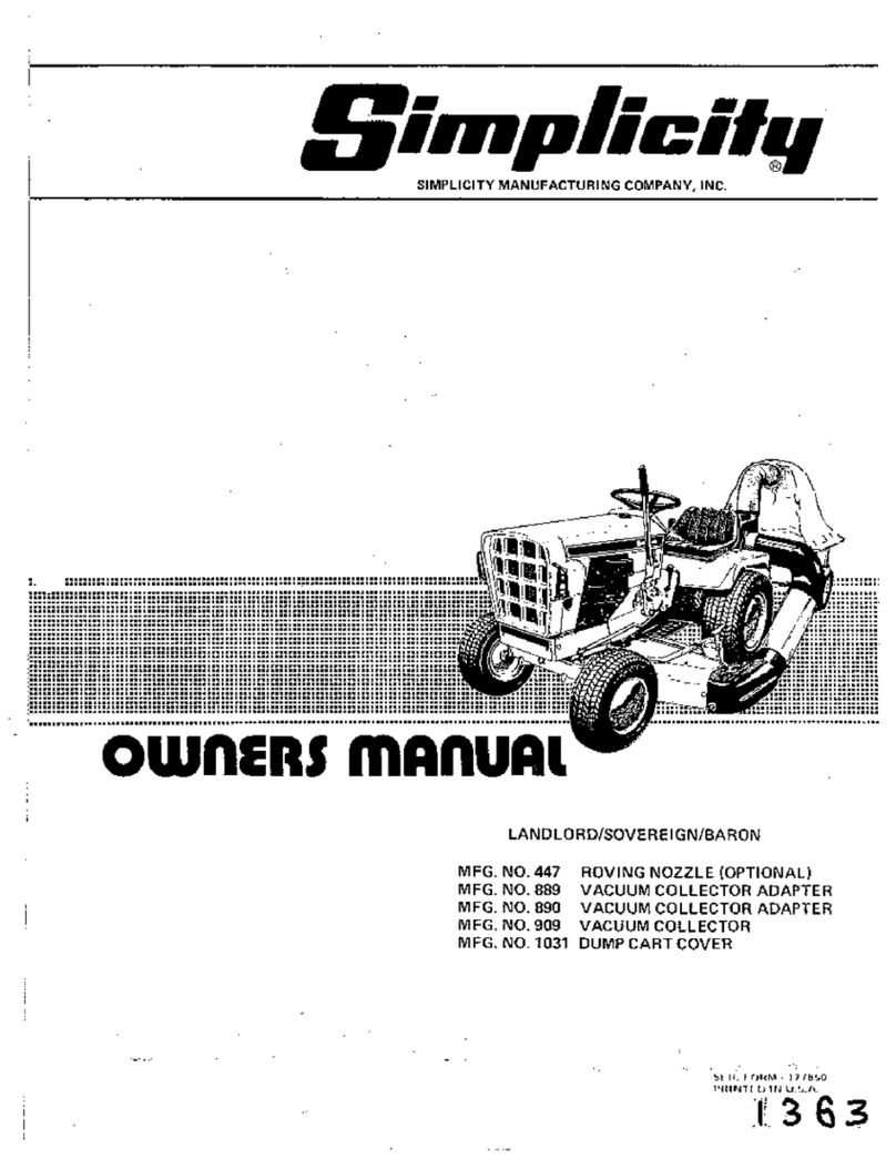 Simplicity 1031 owner's manual