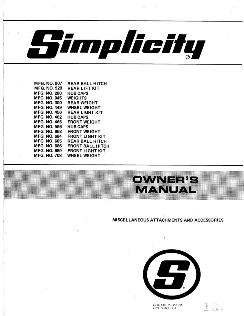 Simplicity 45 owner's manual
