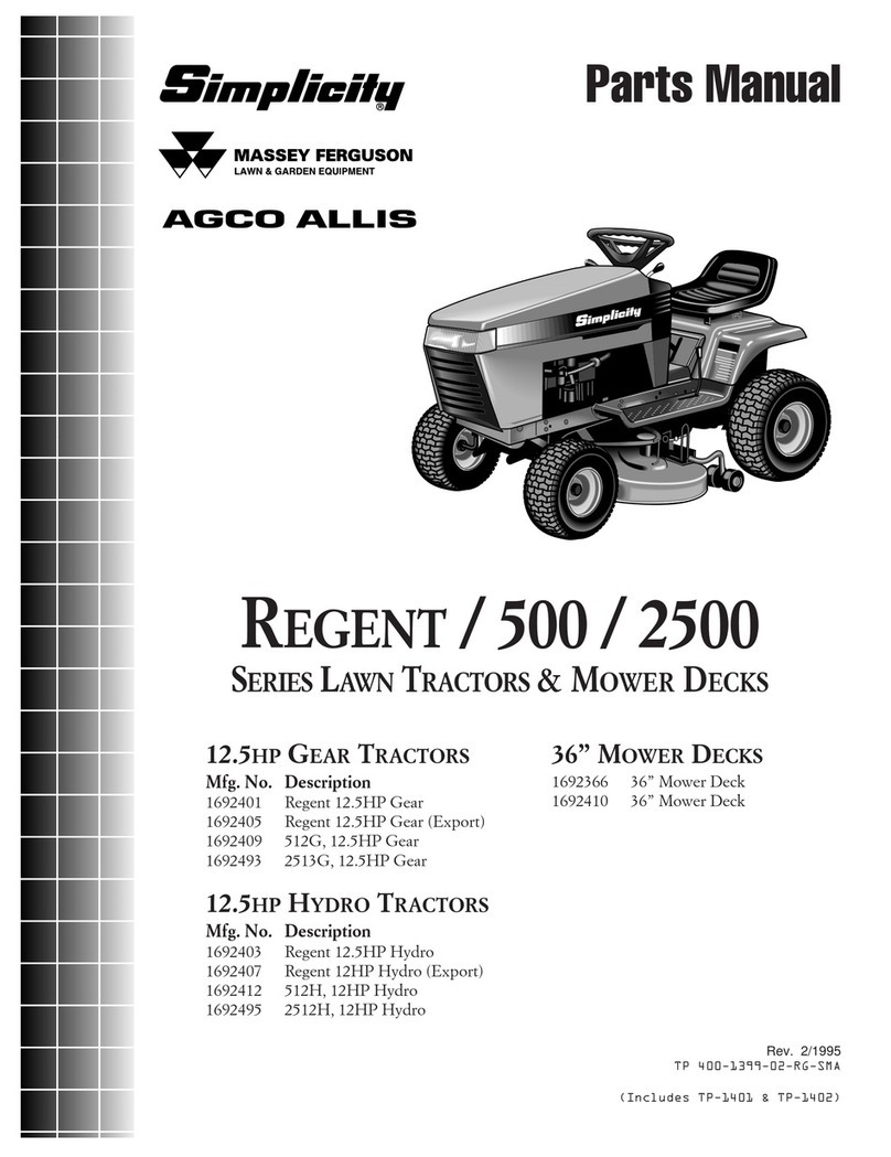 Simplicity REGENT 500 User manual