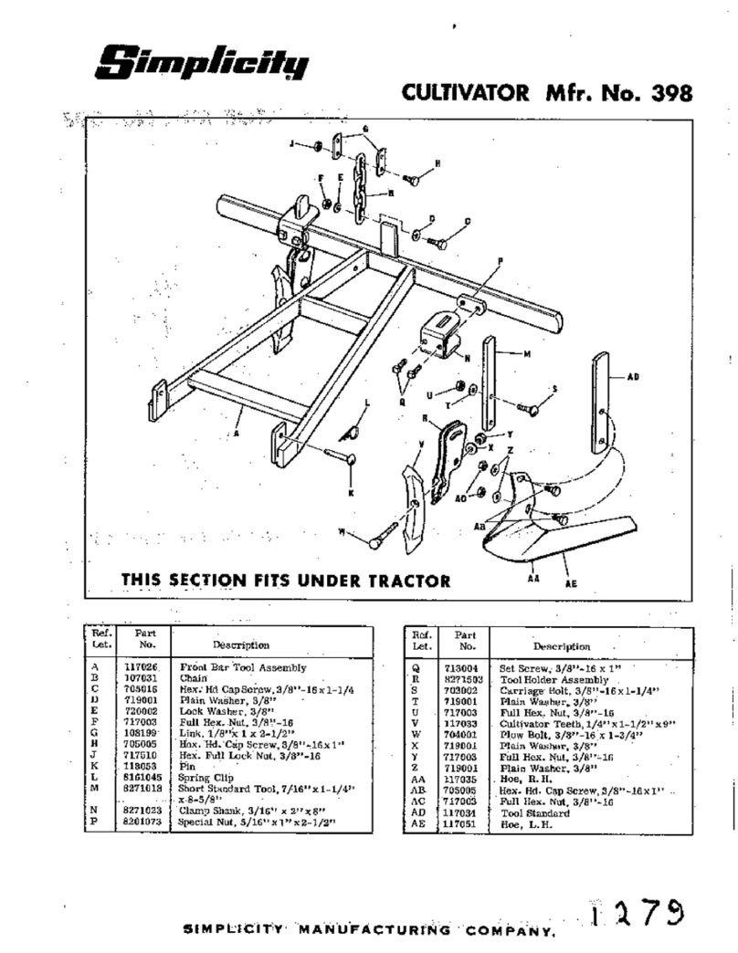Simplicity 398 parts manual