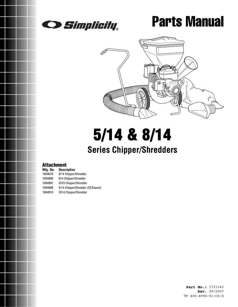 Simplicity 5/14 Series parts manual