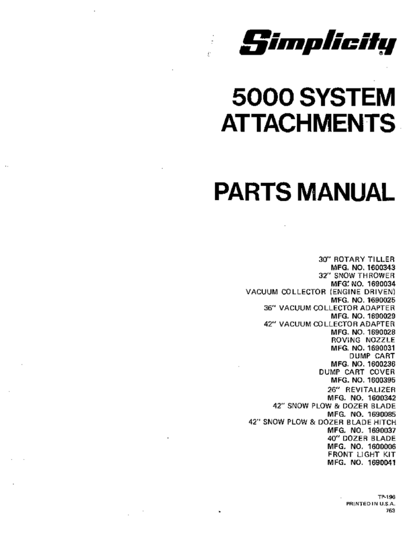 Simplicity 1600006 parts manual