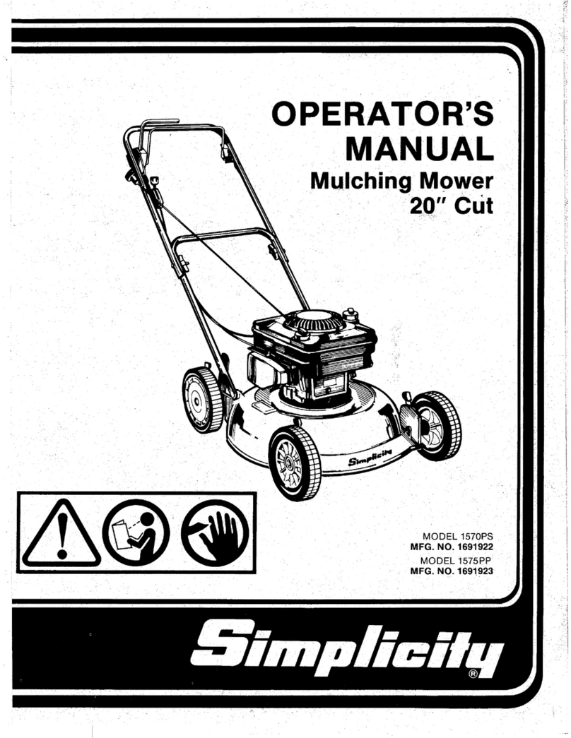 Simplicity 1570PS Operator's manual