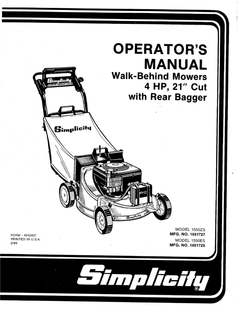 Simplicity 1550ES User manual