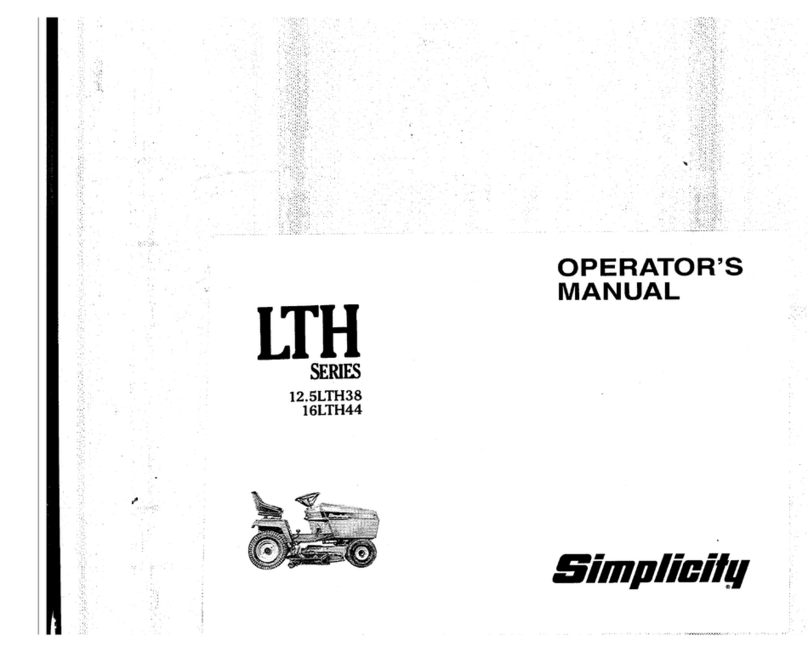 Simplicity 12.5LTH38 User manual
