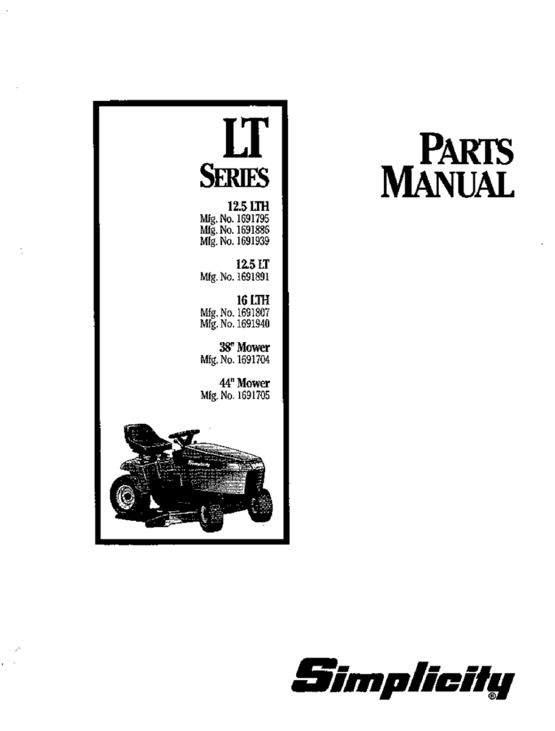 Simplicity 12.5 LTH User manual