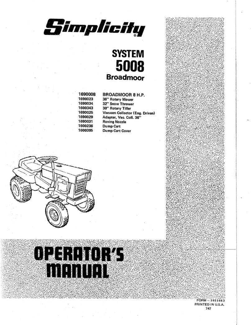 Simplicity System 5008 Broadmoor User manual