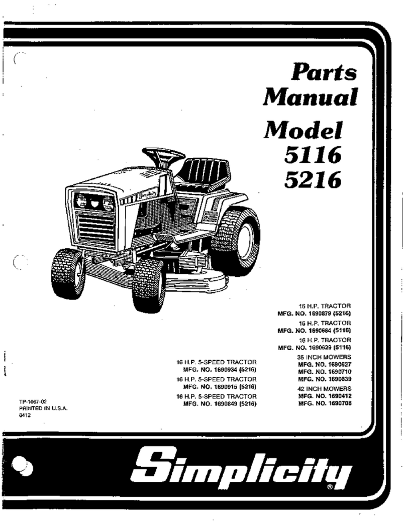Simplicity 5116 User manual