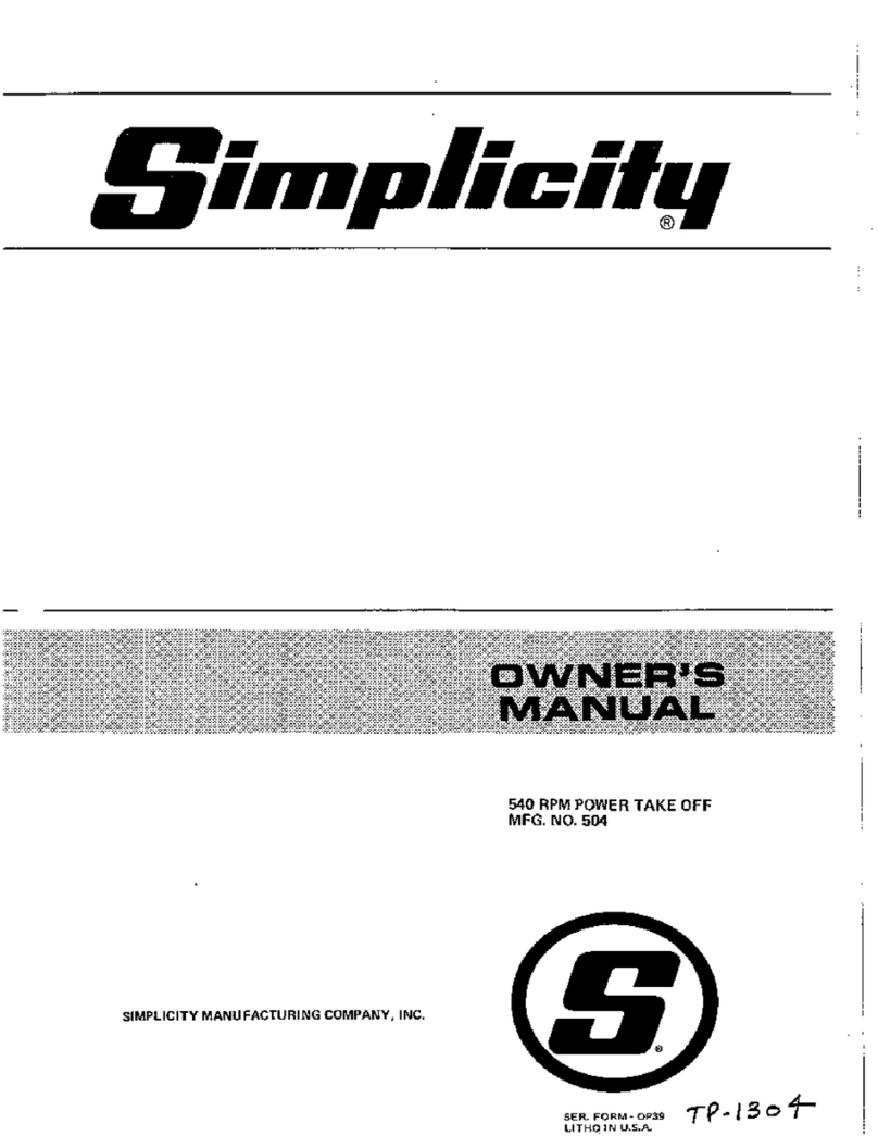 Simplicity 504 owner's manual