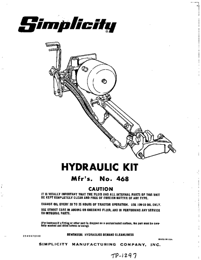Simplicity 468 User manual