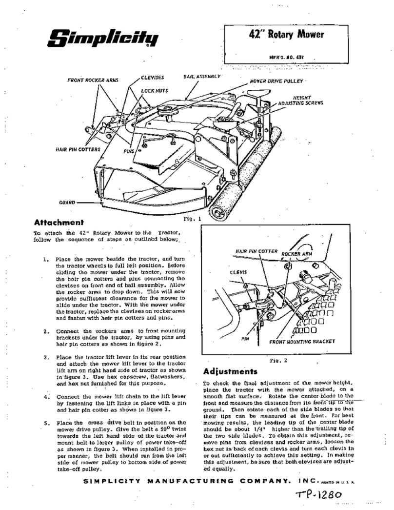 Simplicity 437 User manual