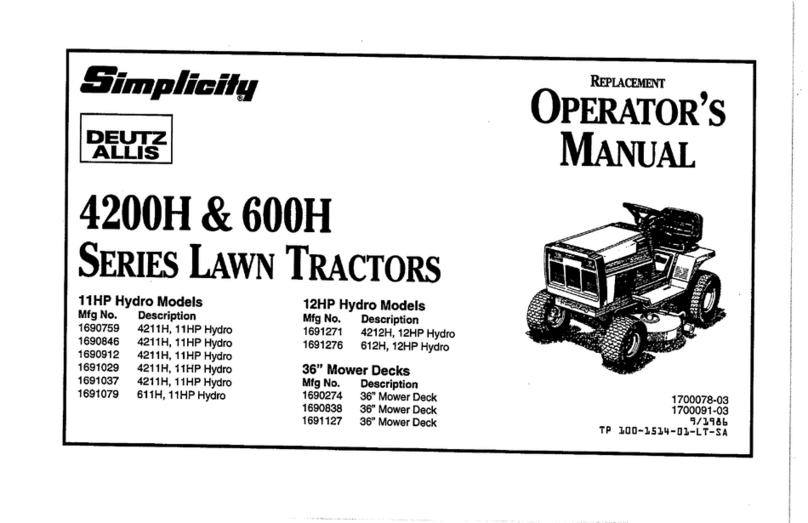 Simplicity 4200H Series User manual