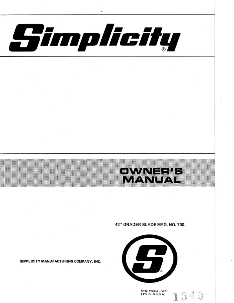 Simplicity 700 User manual Simplicity 700 User manual
