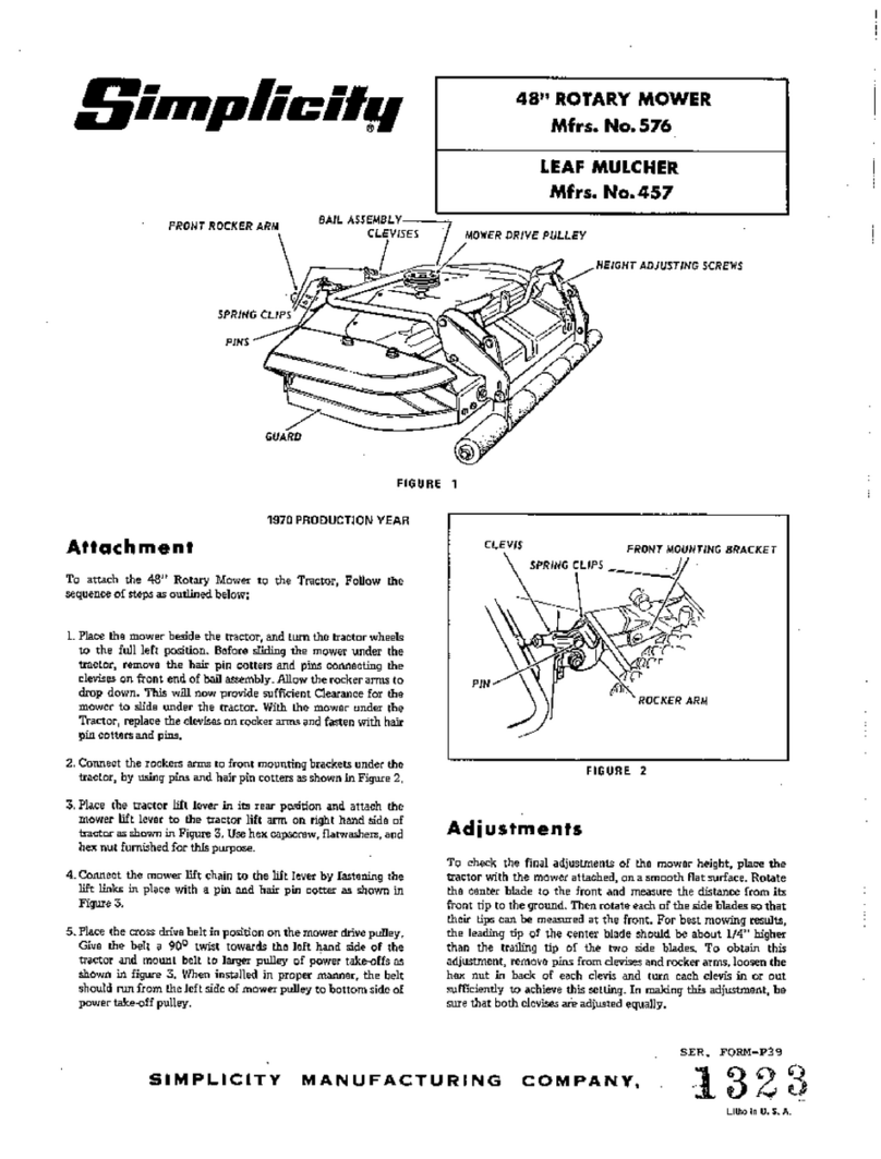 Simplicity 576 Operator's manual