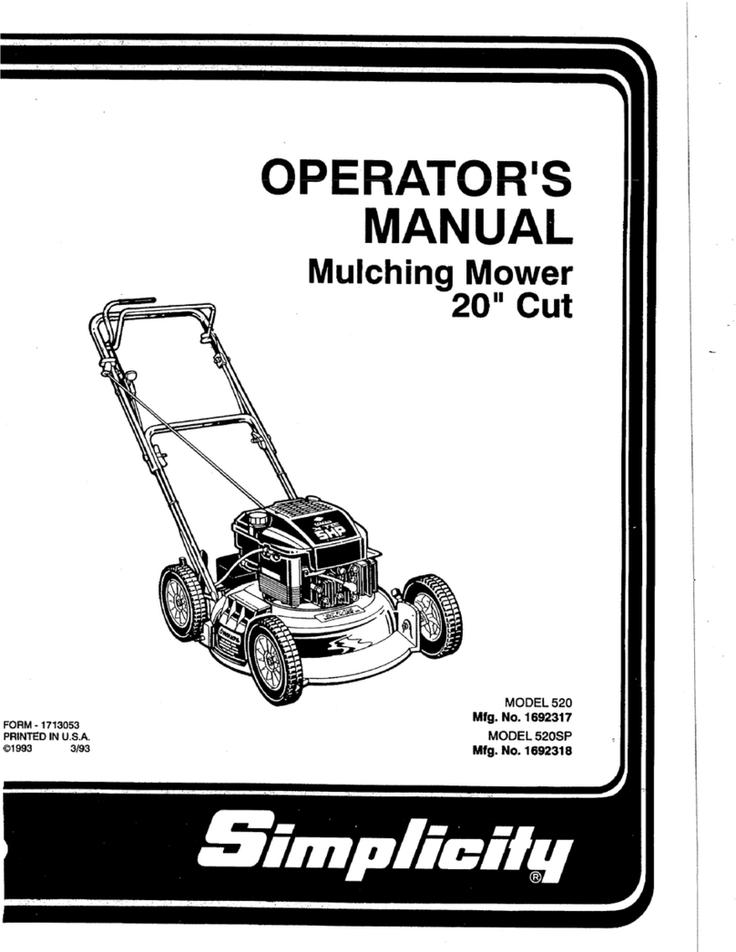 Simplicity 520SP User manual