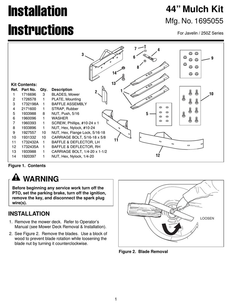 Simplicity SNAPPER 250 Z installation instructions