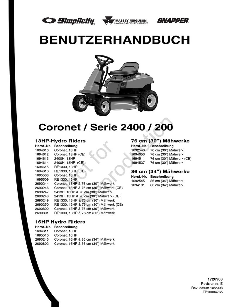 Simplicity 2400/200 Instructions for use