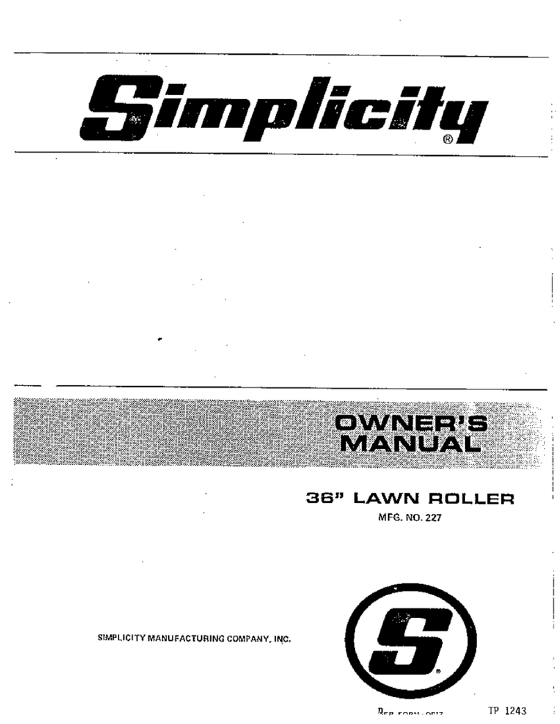 Simplicity 227 User manual