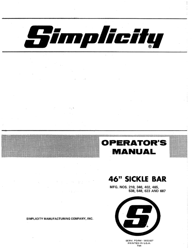 Simplicity 210 User manual