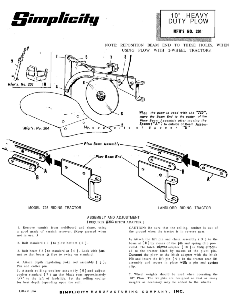 Simplicity 204 User manual