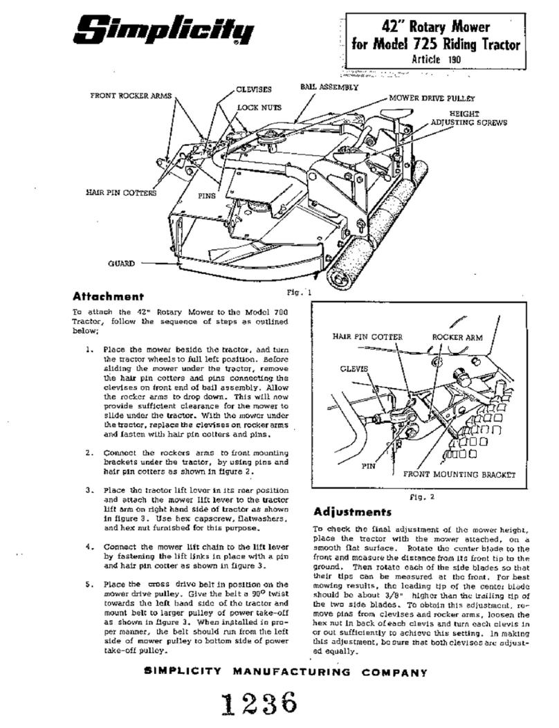 Simplicity 190 User manual Simplicity 190 User manual