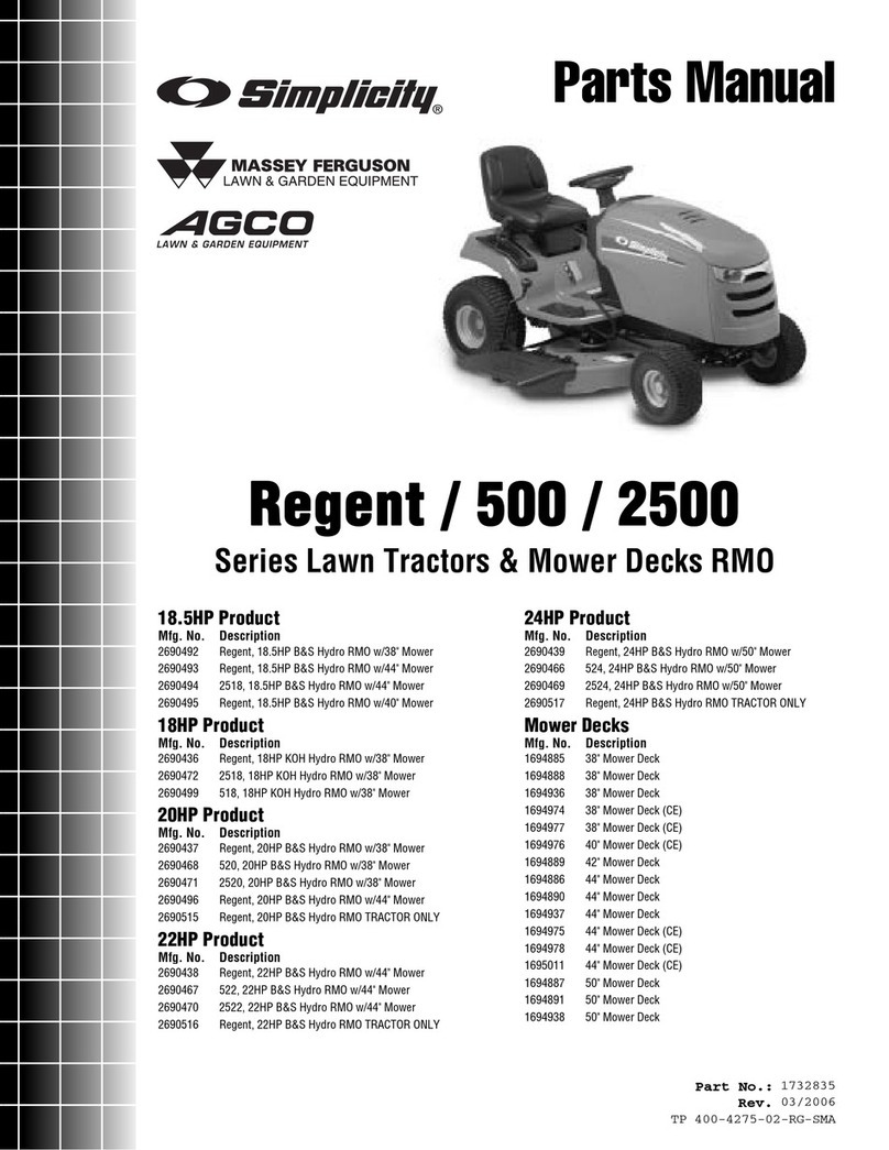 Simplicity 18.5HP User manual