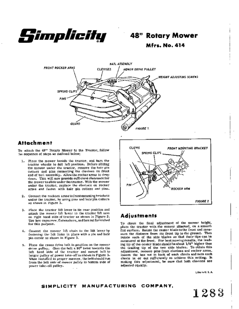 Simplicity 414 User manual