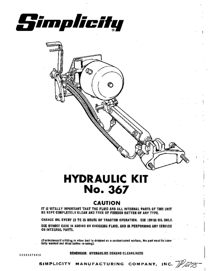 Simplicity 367 User manual