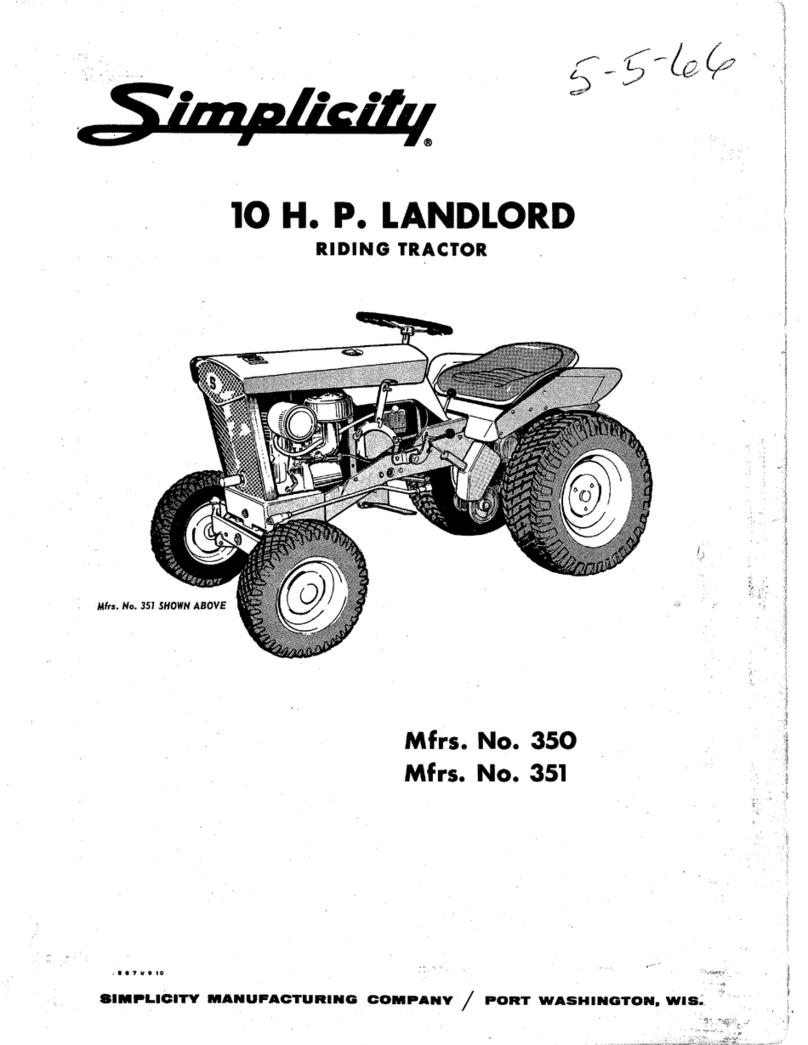 Simplicity 351 owner's manual
