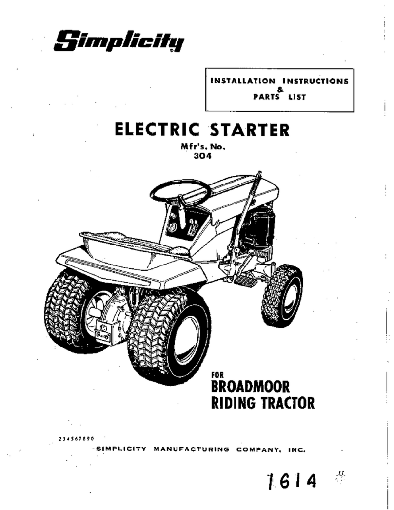 Simplicity 304 Installation instructions & parts list